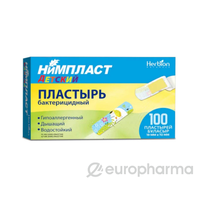 Нимпласт Детский №100 пластырь 19*72мм