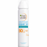 Garnier Солнцезащитный увлажняющий сухой спрей для лица Ambre Solaire Эксперт Защита, гипоаллергенный, SPF 50, 75мл