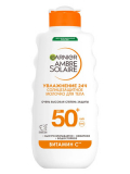 Garnier/Ambre Solaire Увлажняющее солнцезащитное молочко для детской чувствительной кожи "Эксперт Защита" водостойкое, гипоаллергенное, SPF 50+ , 175м