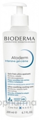 Bioderma ATODERM Intensive Гель-крем освежающий и увлажняющий при атопии и экземе 200 мл