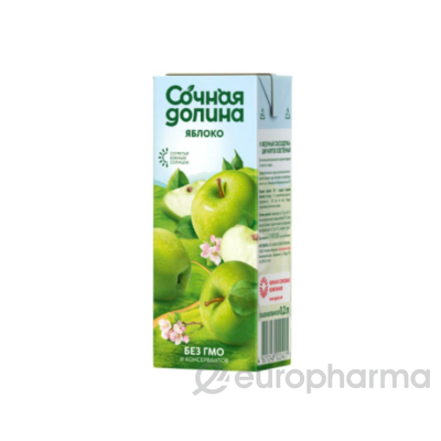 СОЧНАЯ ДОЛИНА  яблочный сок  0,2л