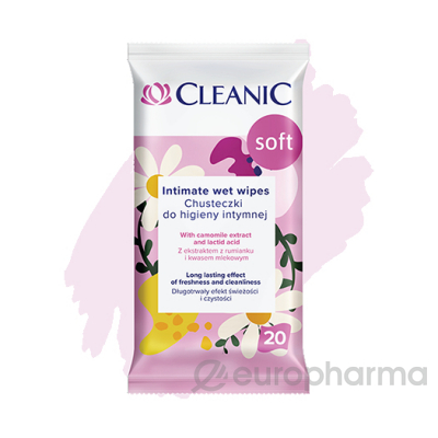 Cleanic Soft влажные салфетки для интимной гигиены 20 шт