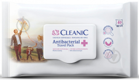 Cleanic Antibacterial Travel освежающие влажные салфетки 40 шт (клапан)