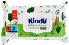 Kindii Natural Balance влажные салфетки для ухода за детьми 96 шт (клапан)