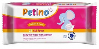 Petino детские влажные салфетки 72+12 шт