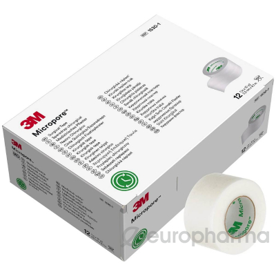 Хирургический пластырь Micropore™ размером 2,5 см х 9,1 м, (1530-1)