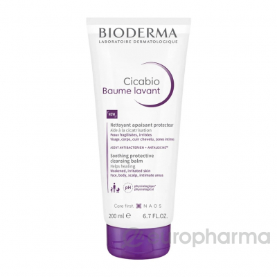Bioderma CICABIO BAUME LAVANT Бальзам очищающий и успокаивающий для лица и тела 200 мл
