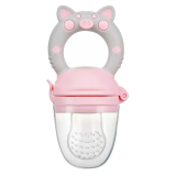 Roxy: Ниблер с силиконовой сеточкой Piggy, розовый