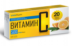 Витамин С Вива Фарм 500 мг № 20 табл. жев.