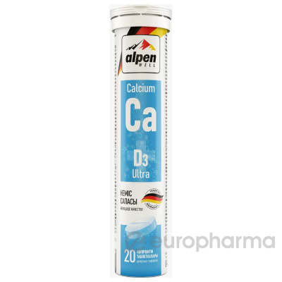 Alpen Well Кальций+D3 ультра шипучие таб, №20