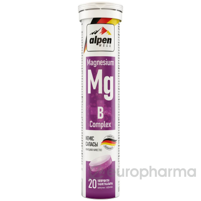 Alpen Well Магний+В комплекс шипучие таб, №20