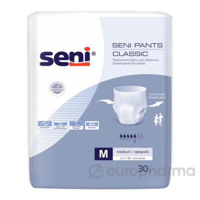 SENI Pants Classic Pants Medium 30 шт Трусики впитывающие