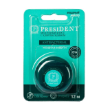 PRESIDENT зубная нить Antibacterial с хлоргексидином 12м