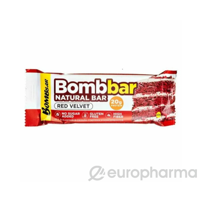 ТМ "BOMBBAR" Батончик неглазированный со вкусом "Красный бархат" 60г