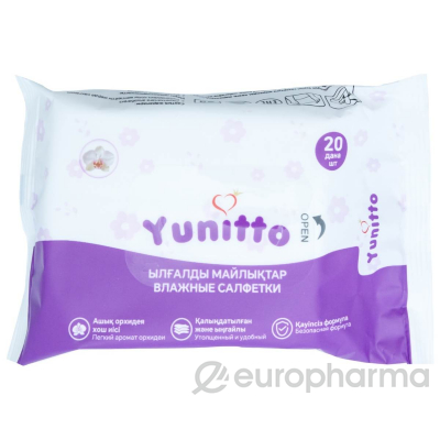 Yunitto Влажные салфетки Орхидея 20 шт