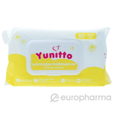 Yunitto Влажные салфетки Ромашка 80 шт