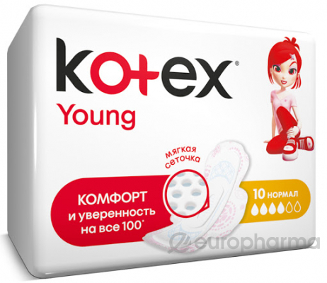 Kotex прокладки Young нормал гигиенические № 10 шт