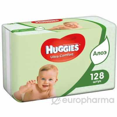 Huggies салфетки Ultra Comfort влажные № 128 шт