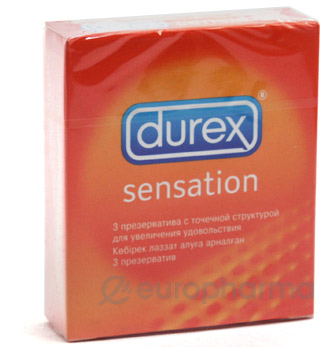 Презервативы Durex Sensation №3, (с точечной структурой) Презервативы Durex Sensation №3, (с точечной структурой)
