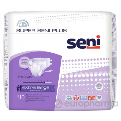 Подгузники Seni Super Large Extra №10, 130-170 см Подгузники Seni Super Large Extra №10, 130-170 см