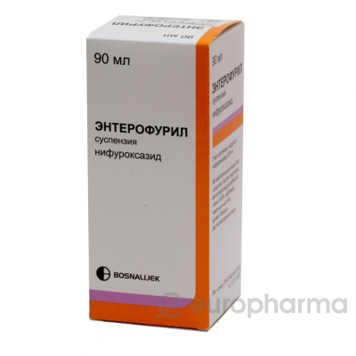 Энтерофурил 200 мг/5 мл суспензия, 90 мл