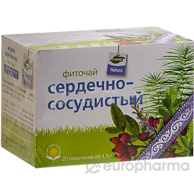 Сердечно - сосудистый 1,0 гр, №20, фито чай, Planta Natura