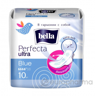 Bella прокладки Perfecta Ultra Blue гигиенические № 10 шт