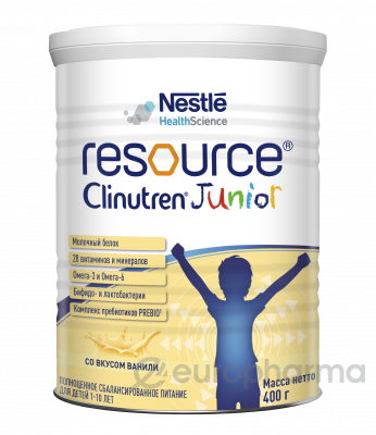 Nestle смесь Clinutren Junior для детей от 1 года до 10 лет 400 г